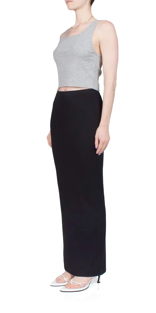 Emma Butter Rib Skirt Black
