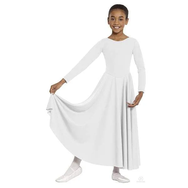 Eurotard Girls Simple Long Sleeve Praise Dress