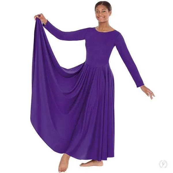 Eurotard Womens Simple Long Sleeve Praise Dress