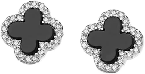 exquisite crown cuffs adorned with diamonds, four leaf flower earrings for women, cubic zirconia pentagonal star earrings, Thanksgiving birthday, and various holiday gifts