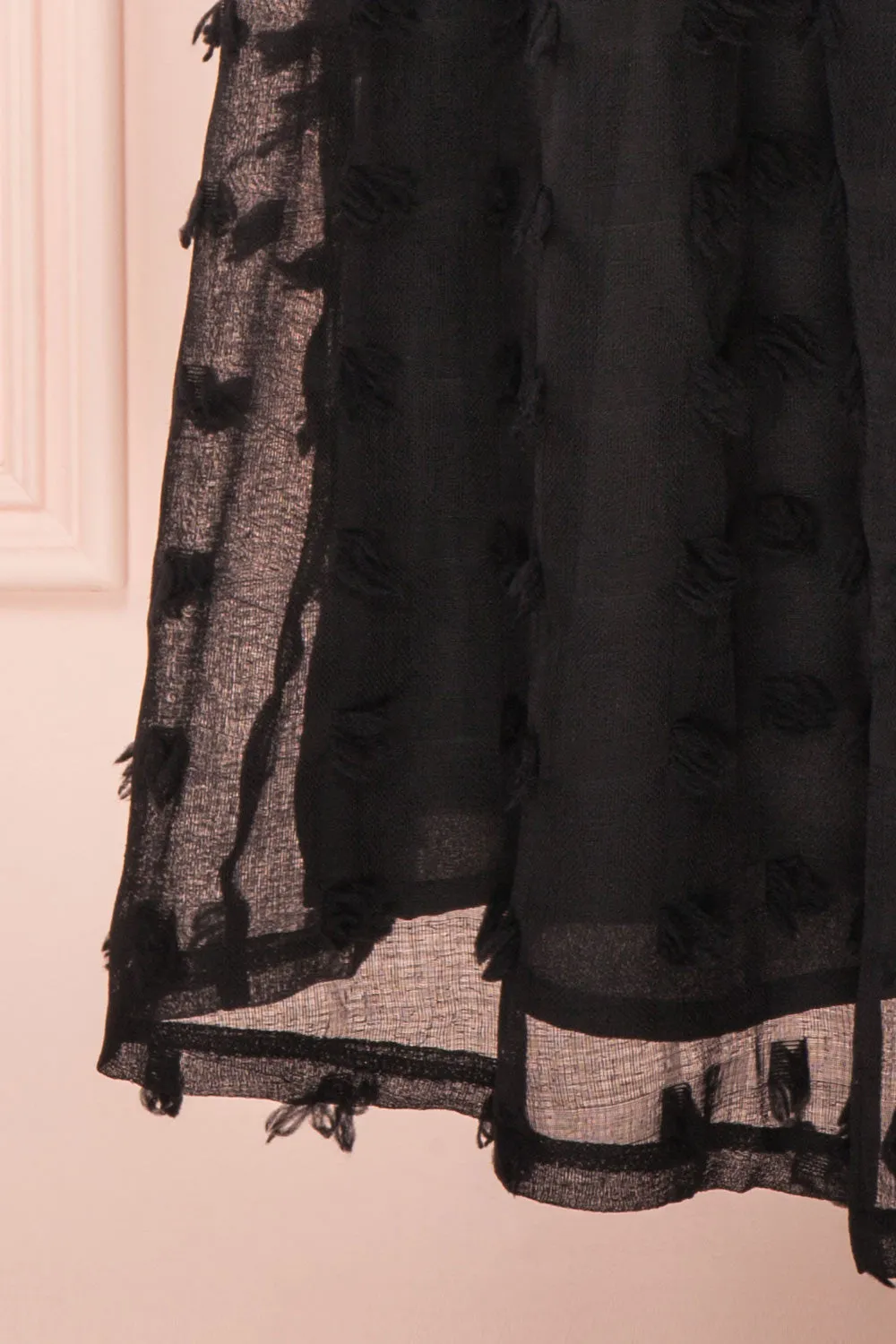 Flavie Noir | Black Midi Skirt