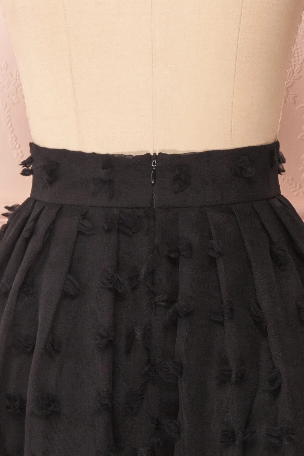 Flavie Noir | Black Midi Skirt