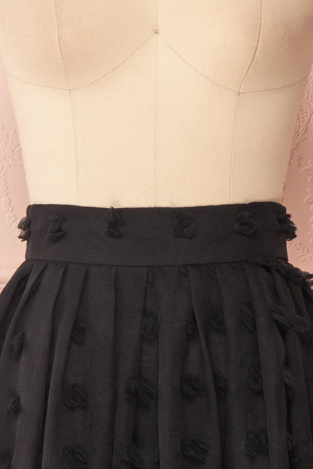 Flavie Noir | Black Midi Skirt