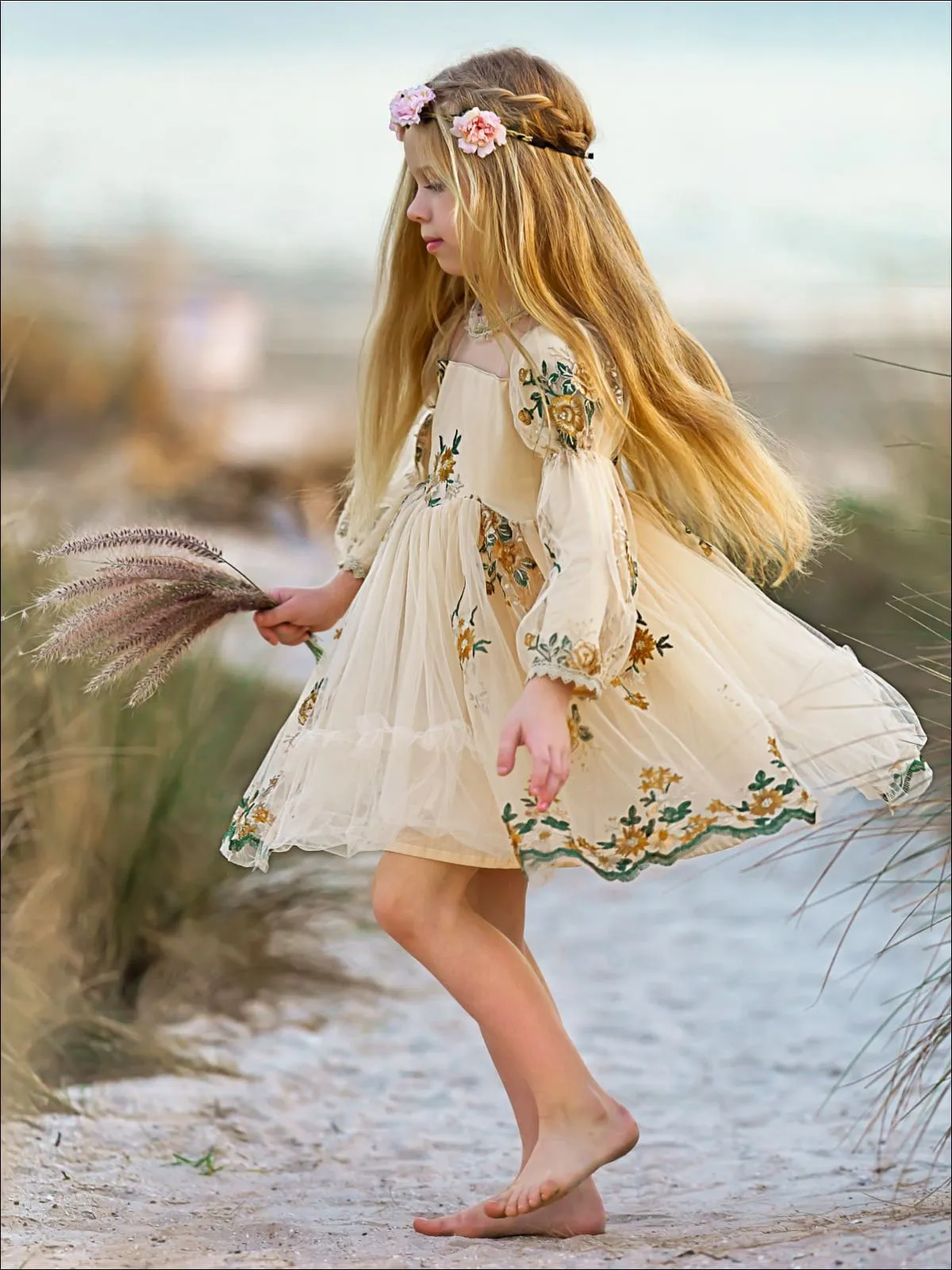 Flower Embroidered Lace Dress