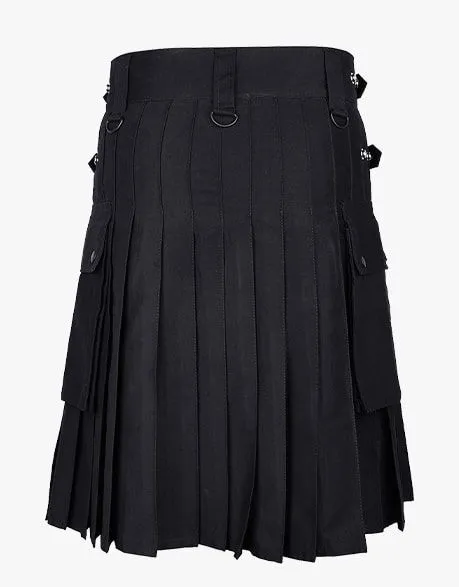 GAULTIER BLACK UTILITY KILT LAUTREAMONT