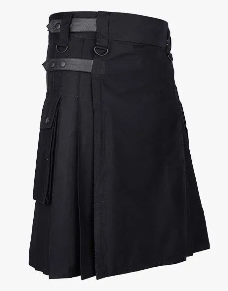 GAULTIER BLACK UTILITY KILT LAUTREAMONT