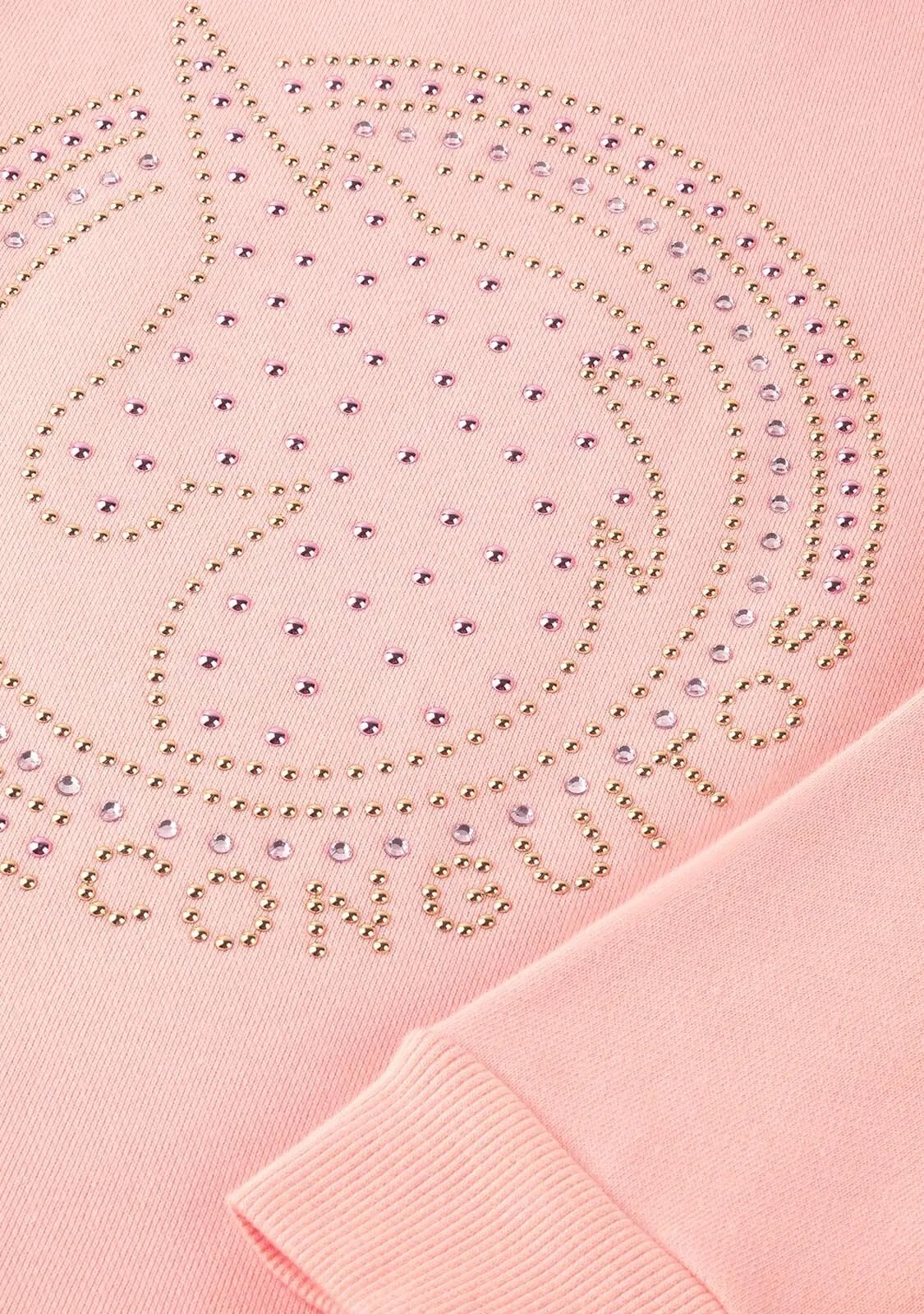 Girl's Pink Strass Unicorn Sweathirt Dress