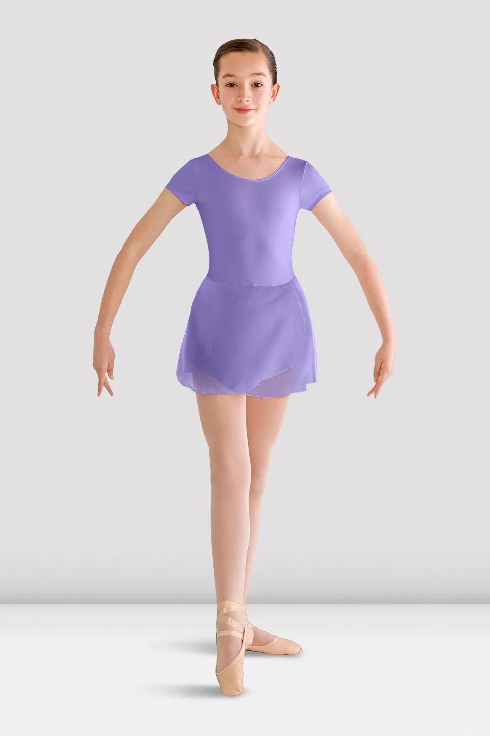 Girls Prisha Short Sleeve Skirted Leotard