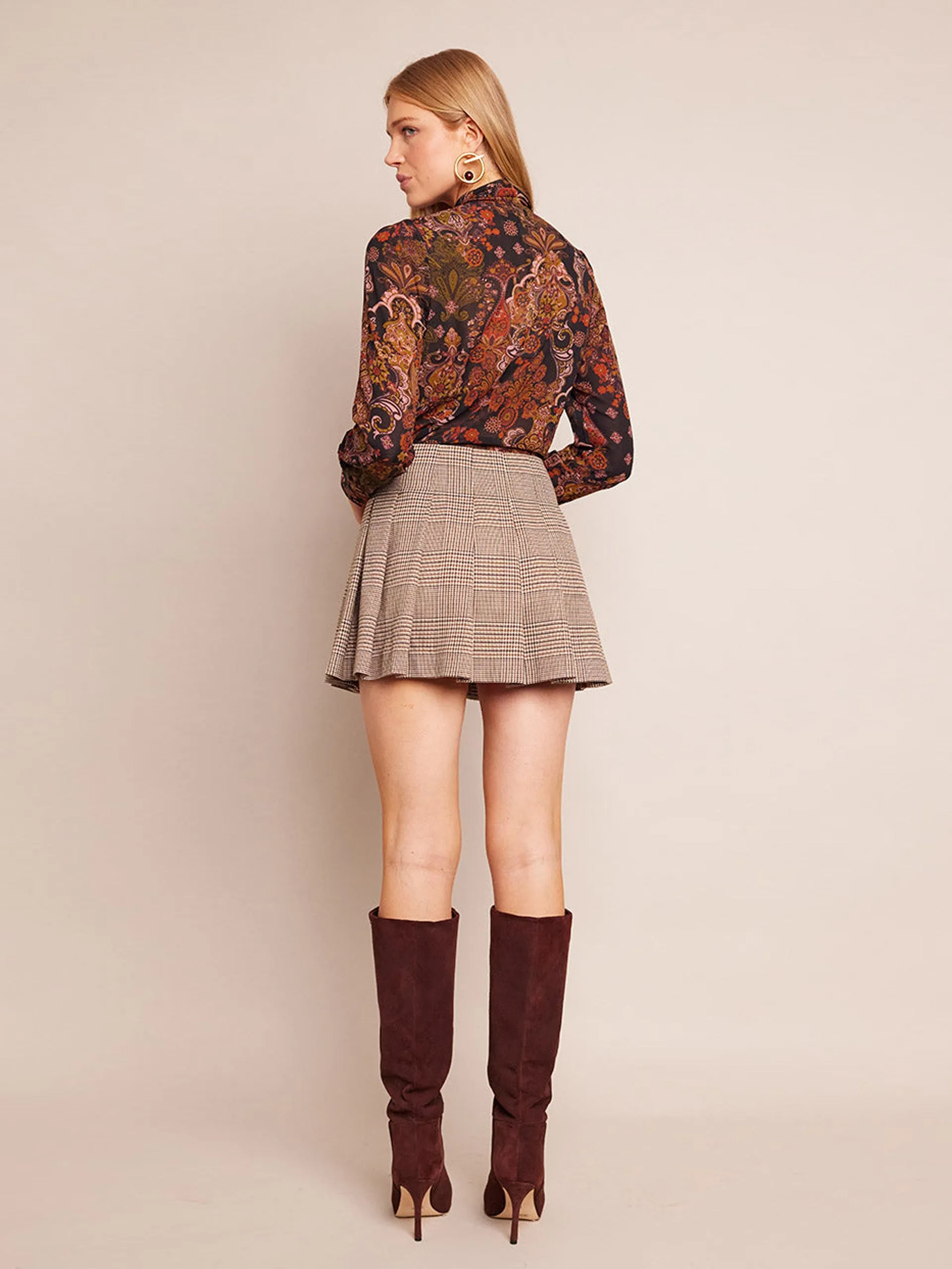 Glen hound plaid Abbey skirt