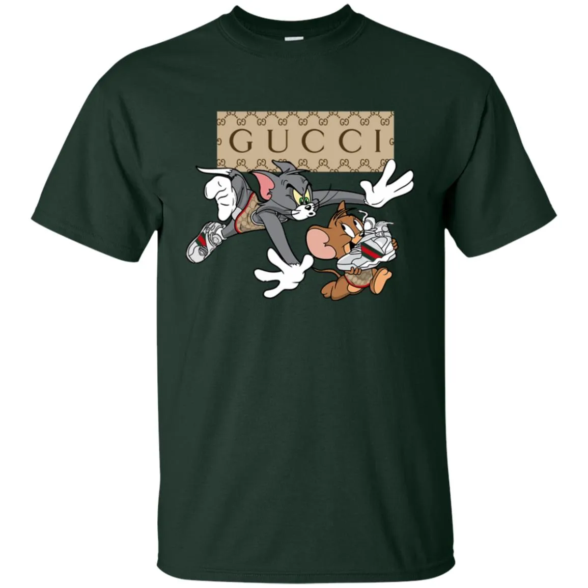 Gucci Tom And Jerry Cartoon T-shirt Men Cotton T-Shirt