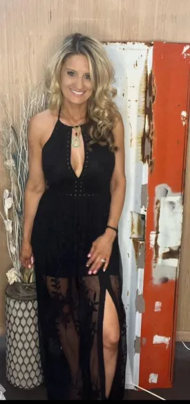 Harper Halter Lace Dress