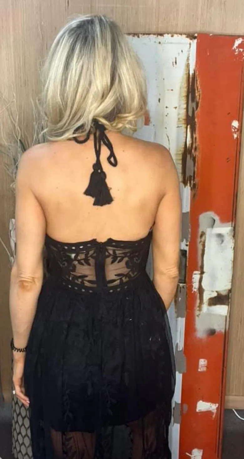 Harper Halter Lace Dress