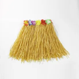 Hawaiian Grass Skirt with Lei Waist