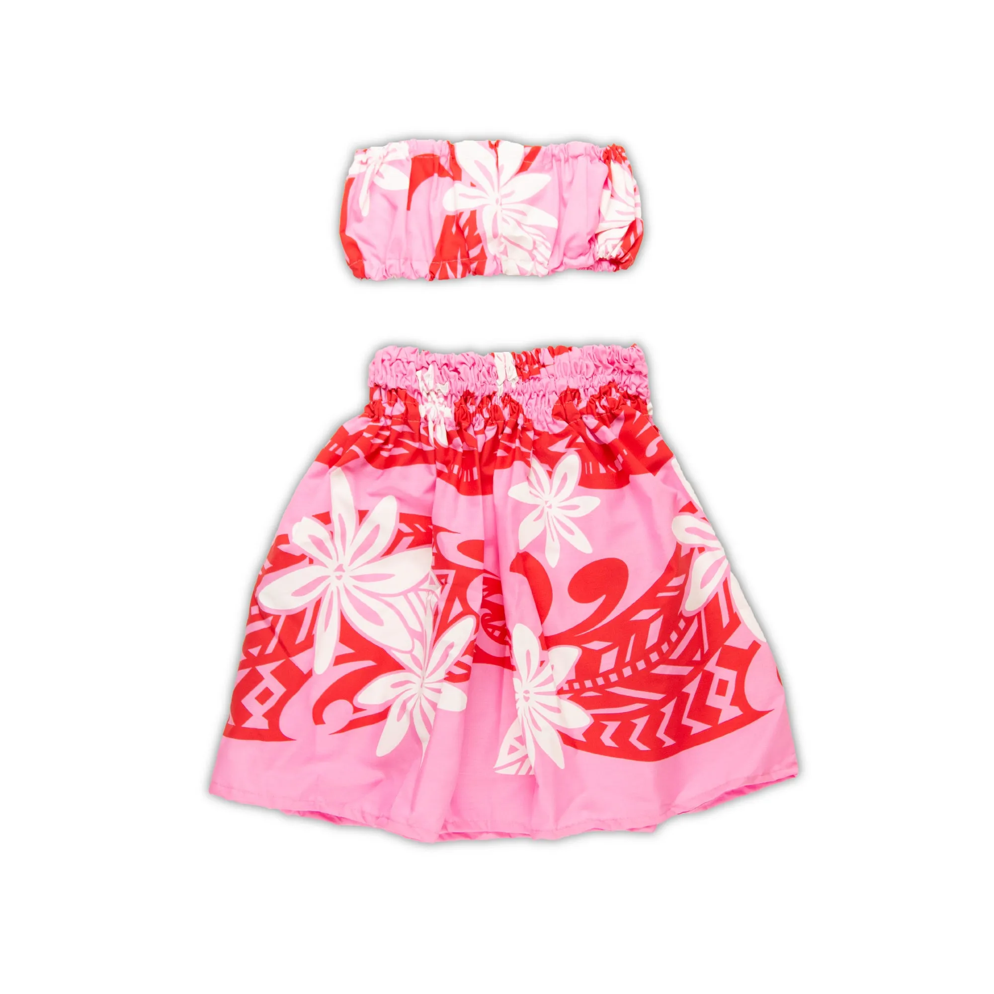 Hawaiian Pa'u Hula Skirt & Top "Malulani Keiki" Set - 6M