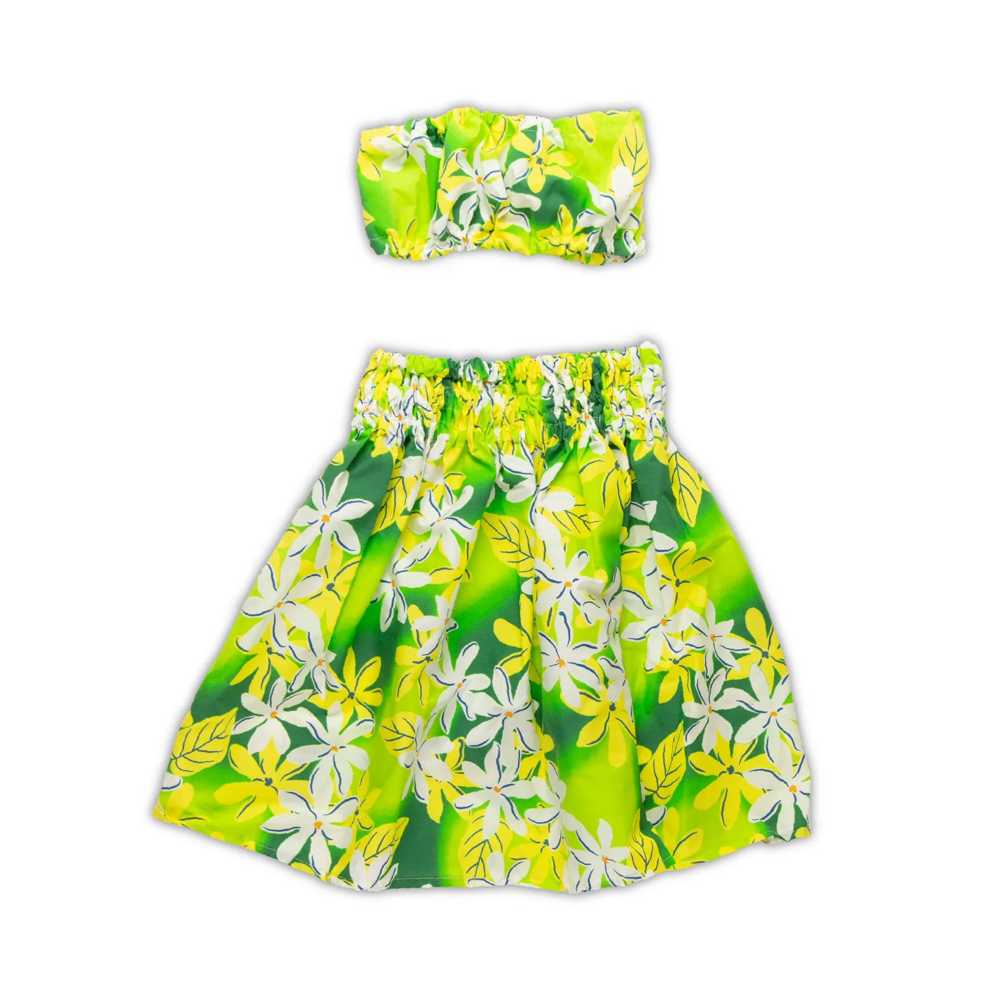 Hawaiian Pa'u Hula Skirt & Top "Malulani Keiki" Set - 6M