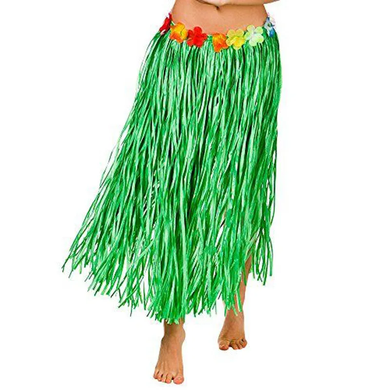Hawaiian Plastic Raffia Style Grass Skirts 55cm