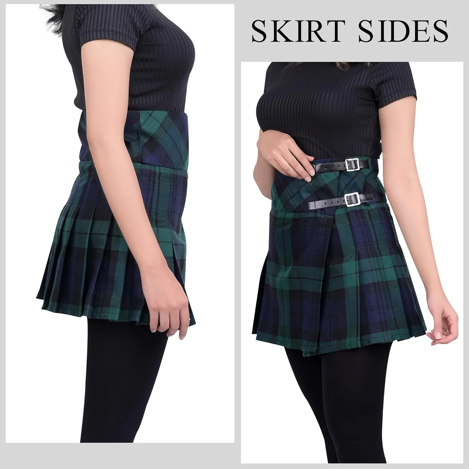 Highland Redstone Women's Skirt Plaid Tartan Mini Kilt Skirt in Traditional Touch