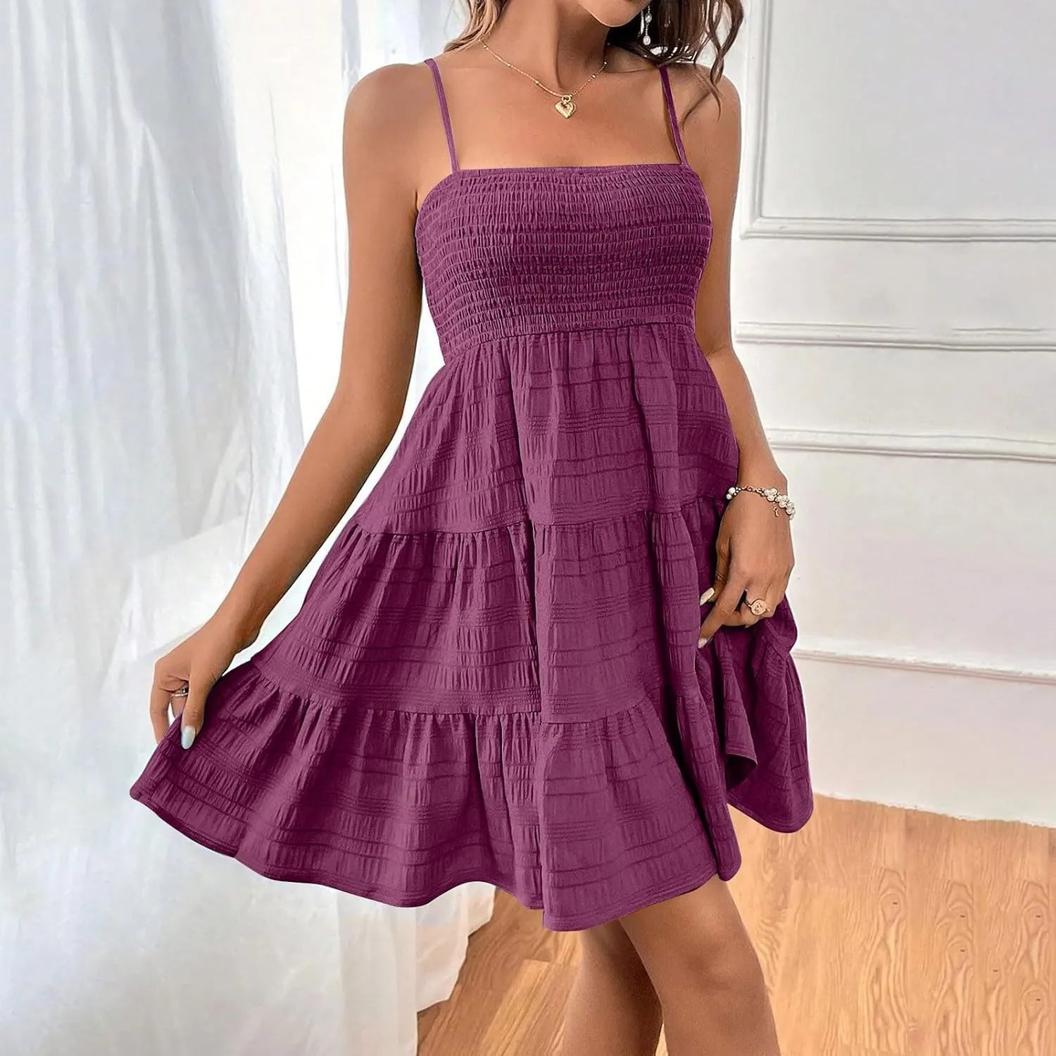 Homecoming Graduation Dresses for Teens Summer Beach Cute Mini Sundress Women Short Prom Dress Date Night Outfit