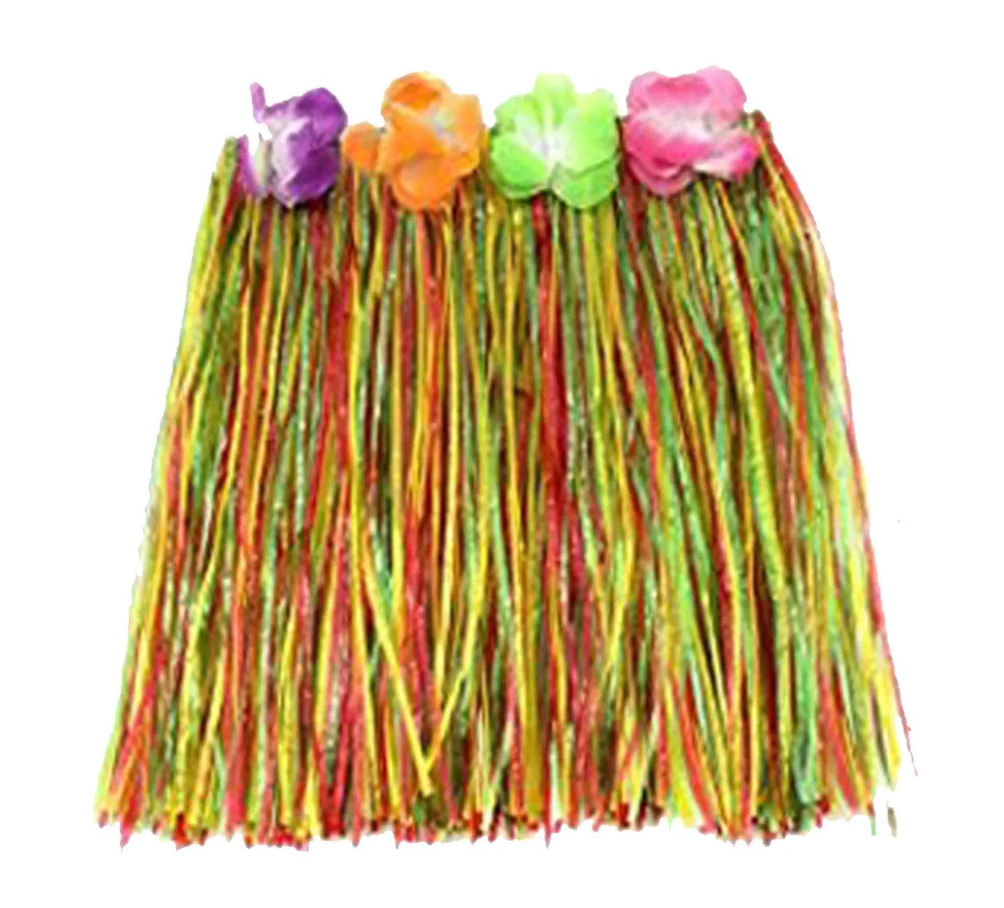 Hula Grass Skirt Plastic Brown Coconut Bra Ladies Girls Hawaiian Hula Beach Party Fancy Dress Costume