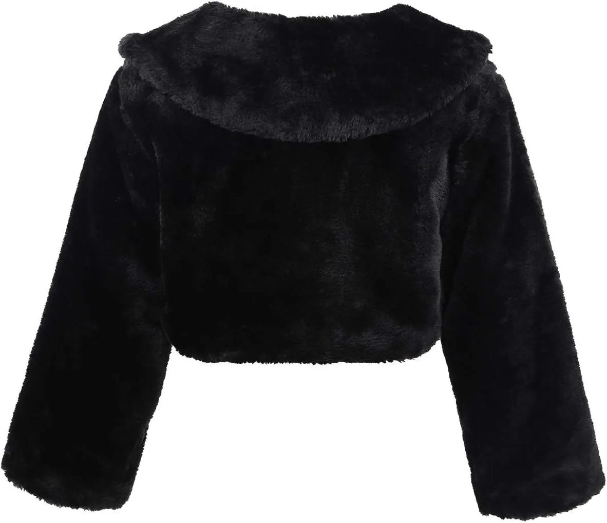iEFiEL Girls Baptism Flower Dress Wedding Faux Fur Bolero Jacket Shrug