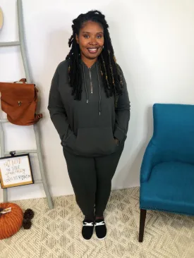 #K876 Brush It Off Hoodie (CHARCOAL)a  RT