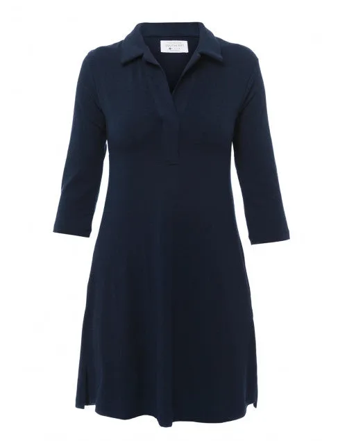 Katherine Collared Dress - Marine