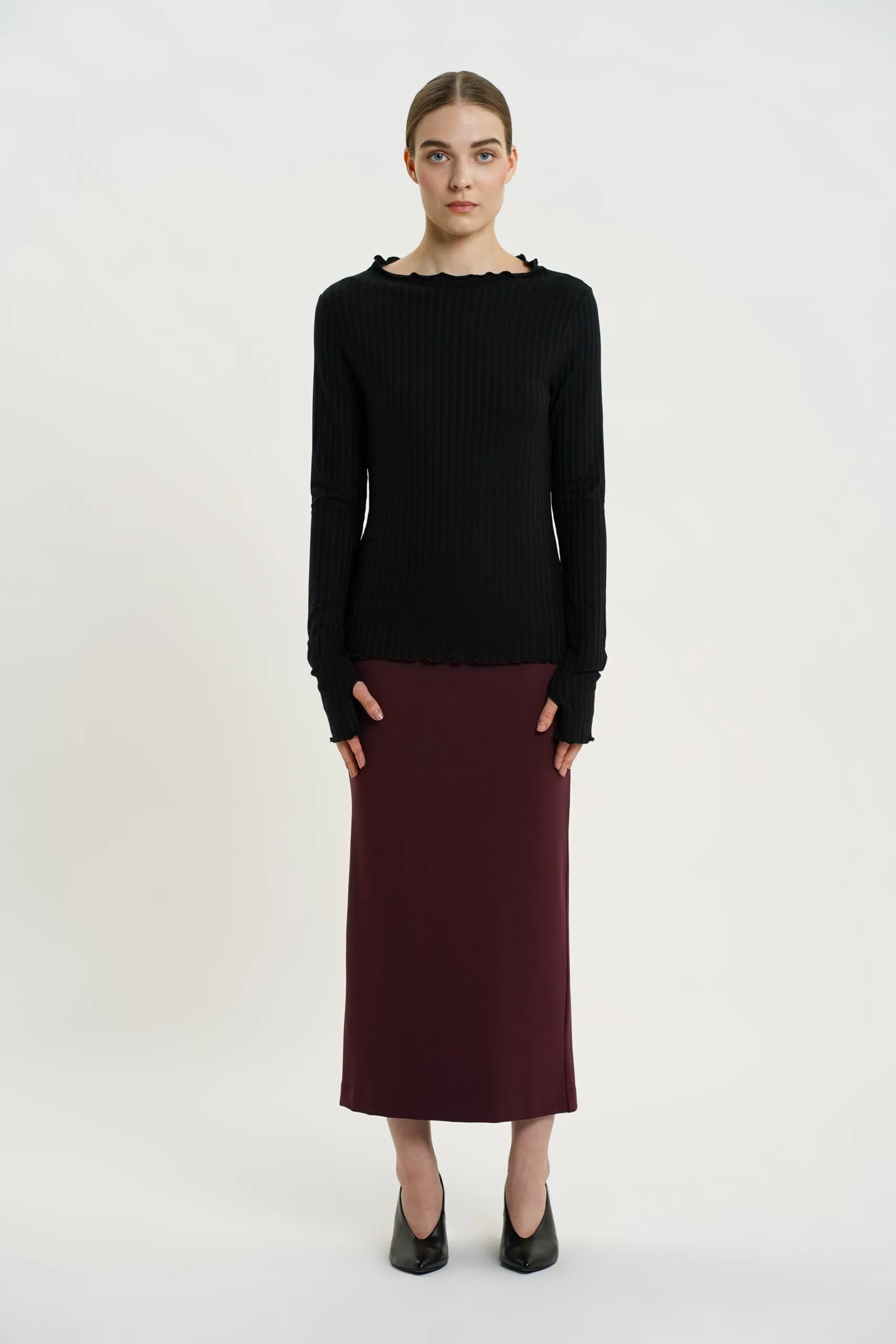 Lala Skirt Wine Red
