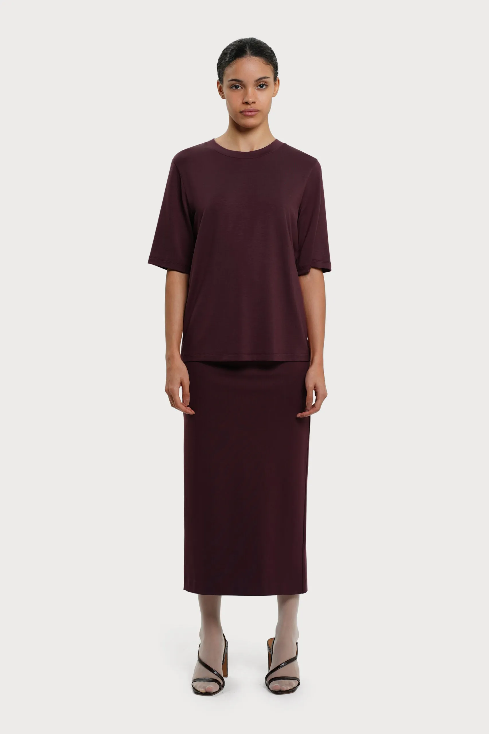 Lala Skirt Wine Red