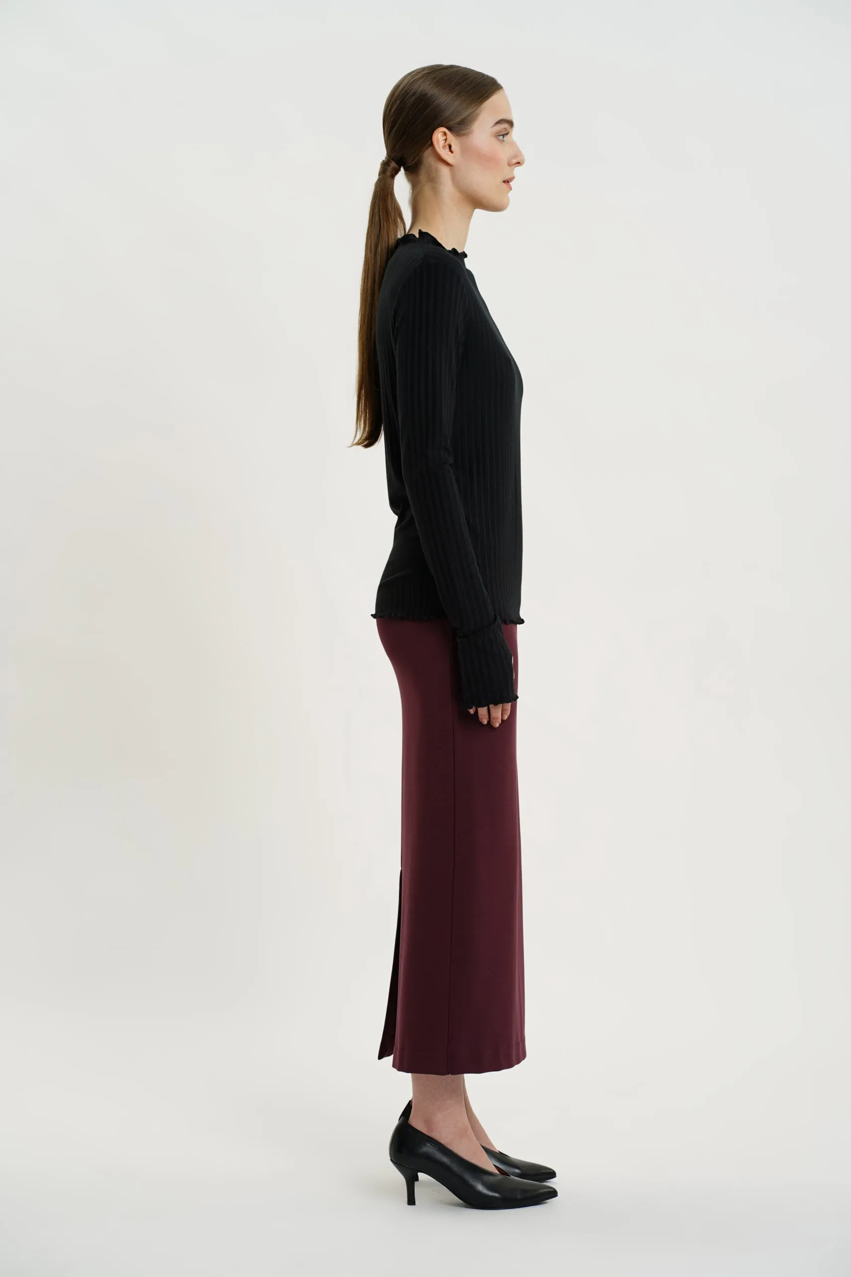 Lala Skirt Wine Red