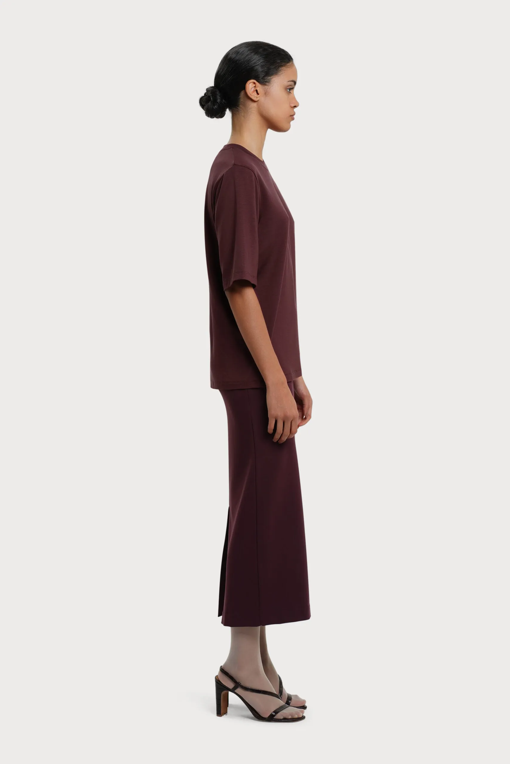 Lala Skirt Wine Red