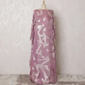 Lavender Dream Silk Chiffon Somali dirac Fabric with Silver Lurex - 140cm x 3.5 Mtrs-D18509
