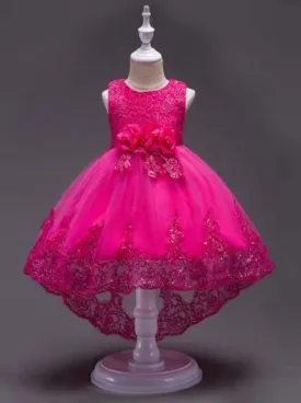 Lavish Lace Sparkle Hi-Lo Formal Dress