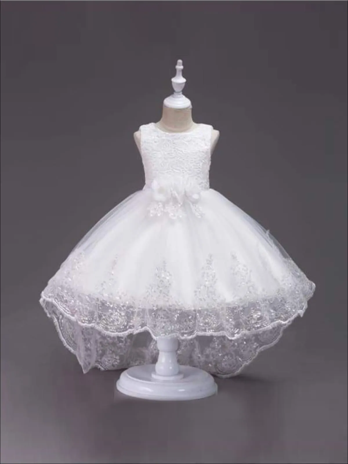 Lavish Lace Sparkle Hi-Lo Formal Dress
