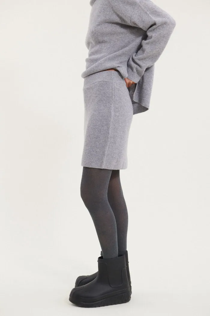 Lise Short Skirt - Light Grey Mel.