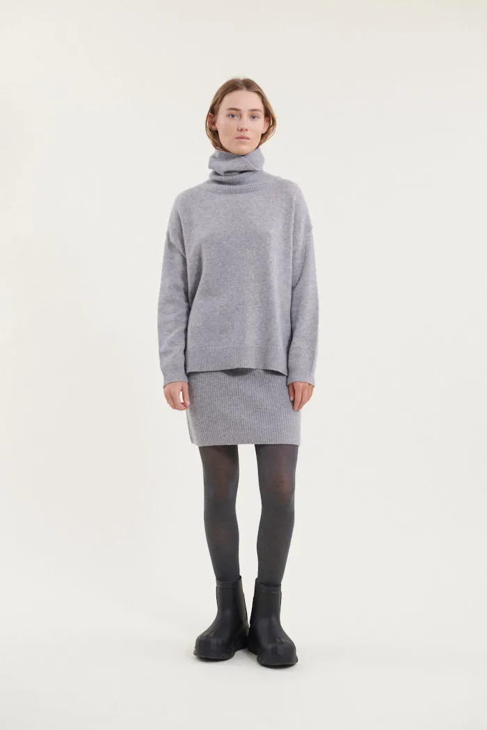 Lise Short Skirt - Light Grey Mel.