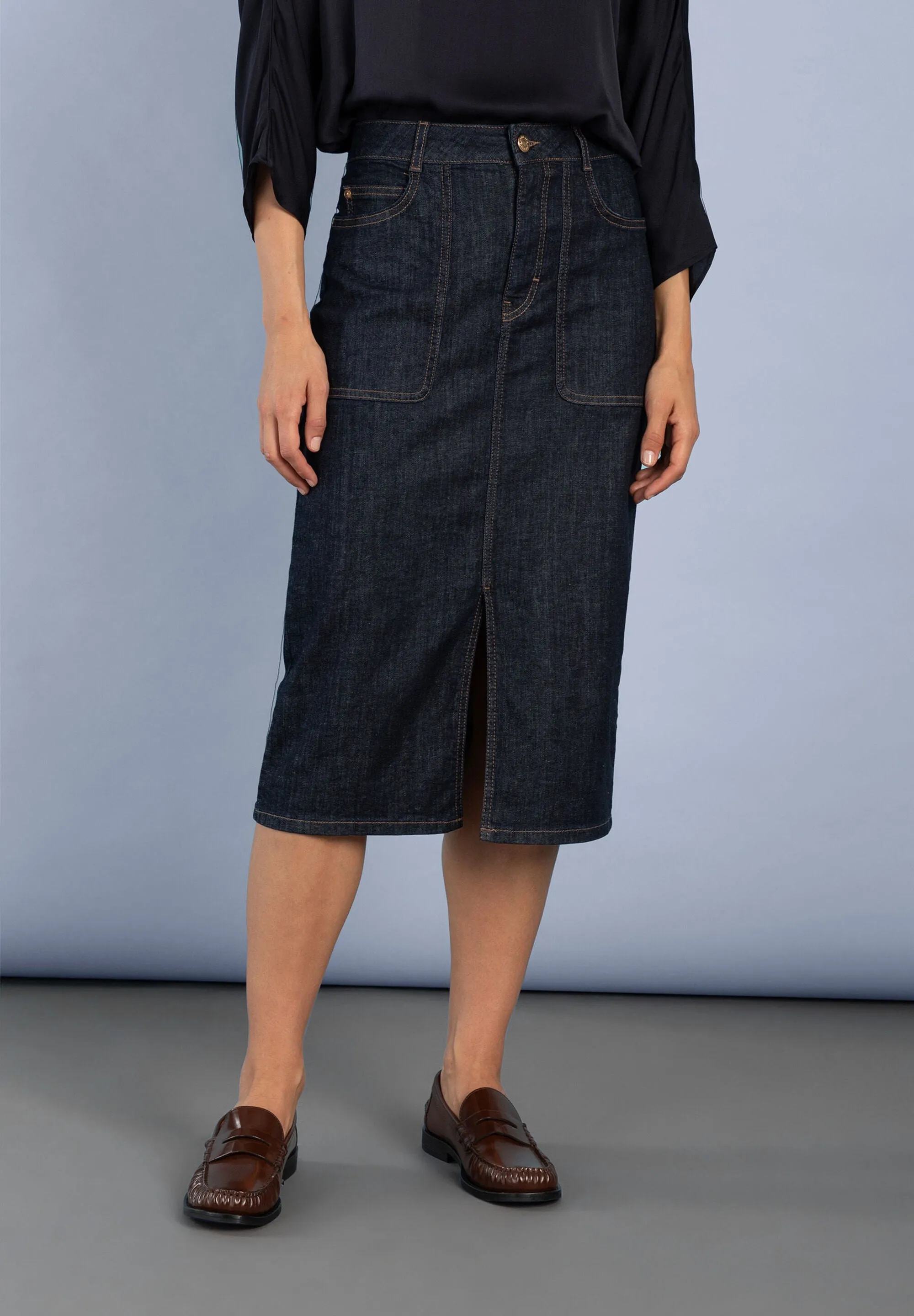 More & More Denim Skirt Dark Denim