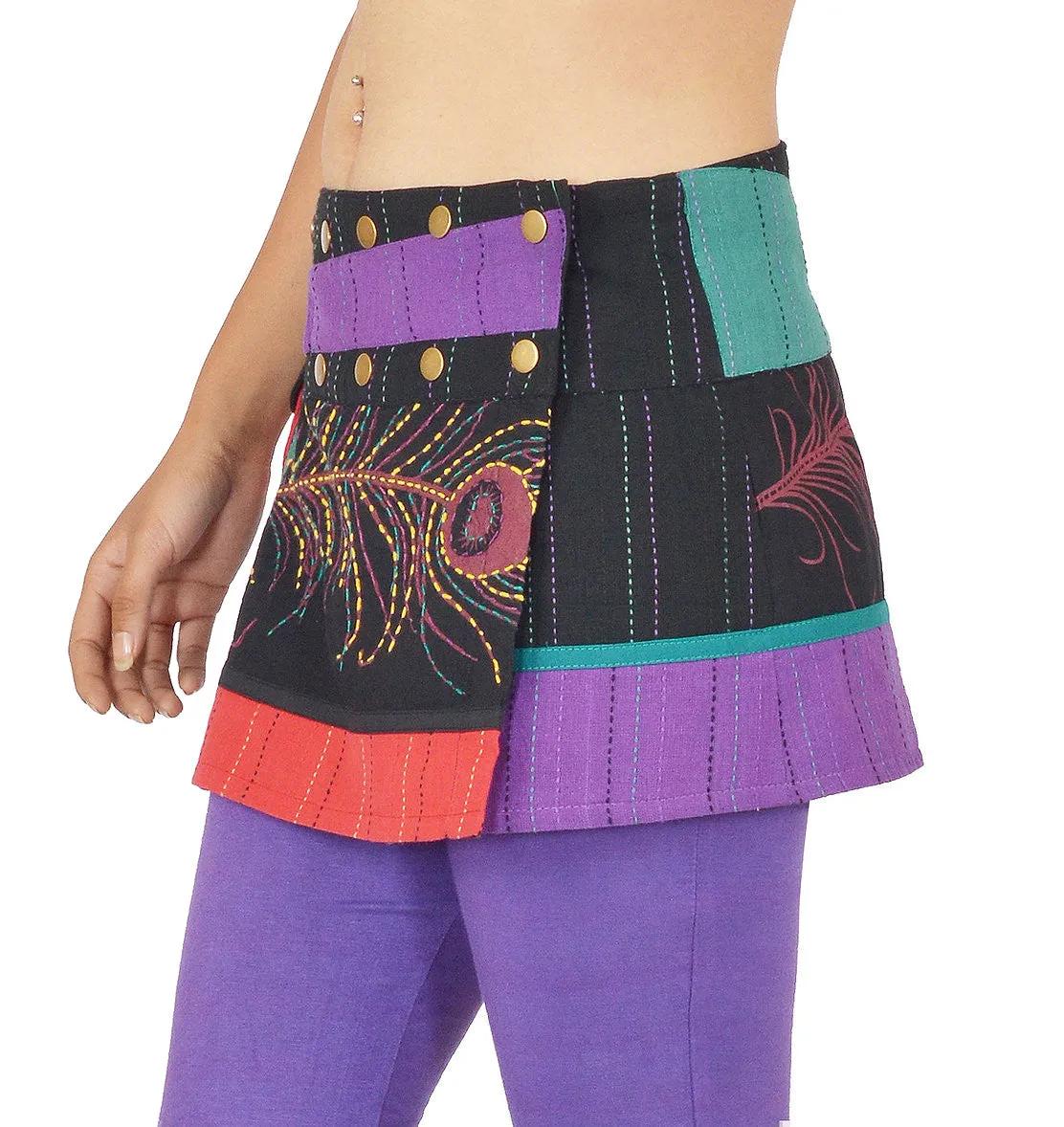 Peacock Feather Wrap Skirt