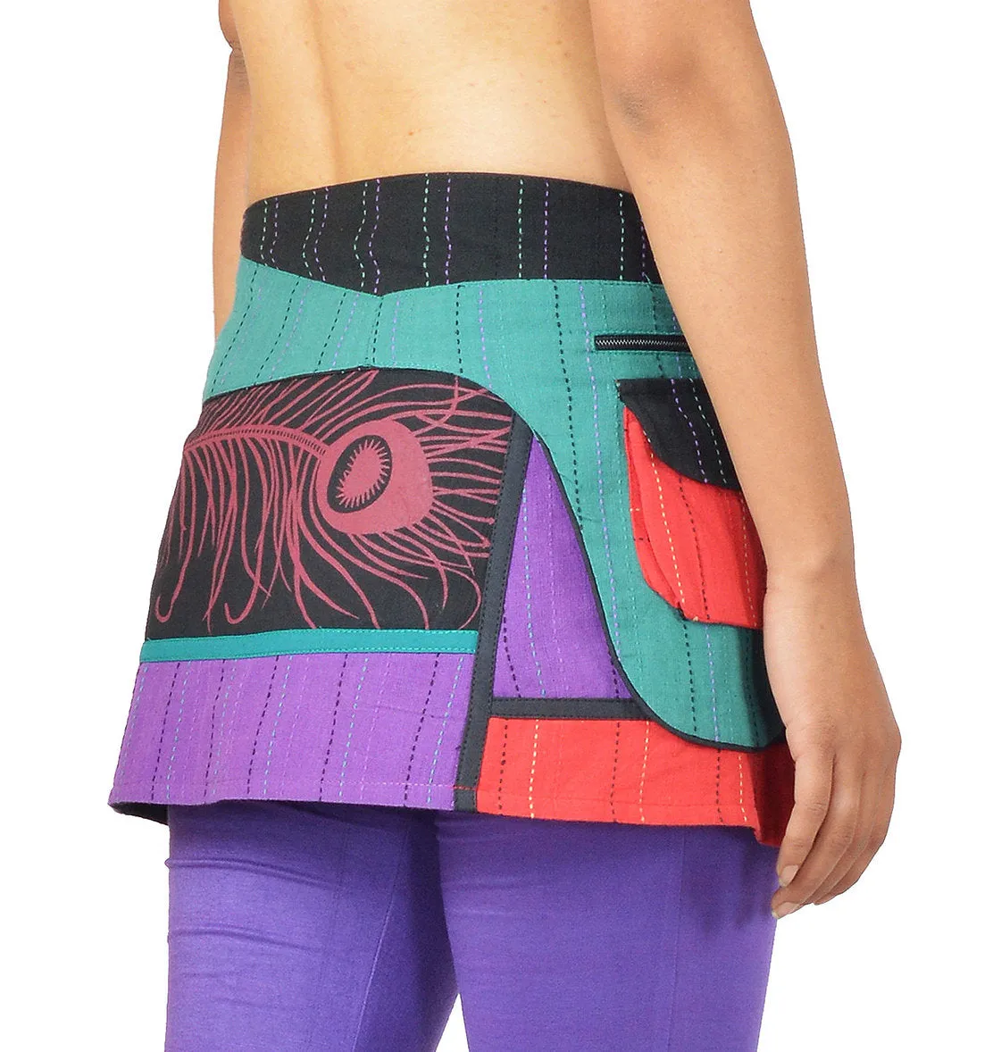 Peacock Feather Wrap Skirt