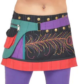Peacock Feather Wrap Skirt