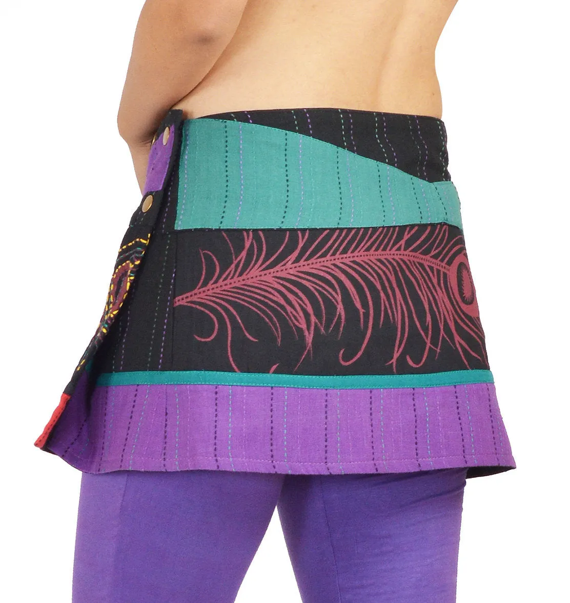 Peacock Feather Wrap Skirt