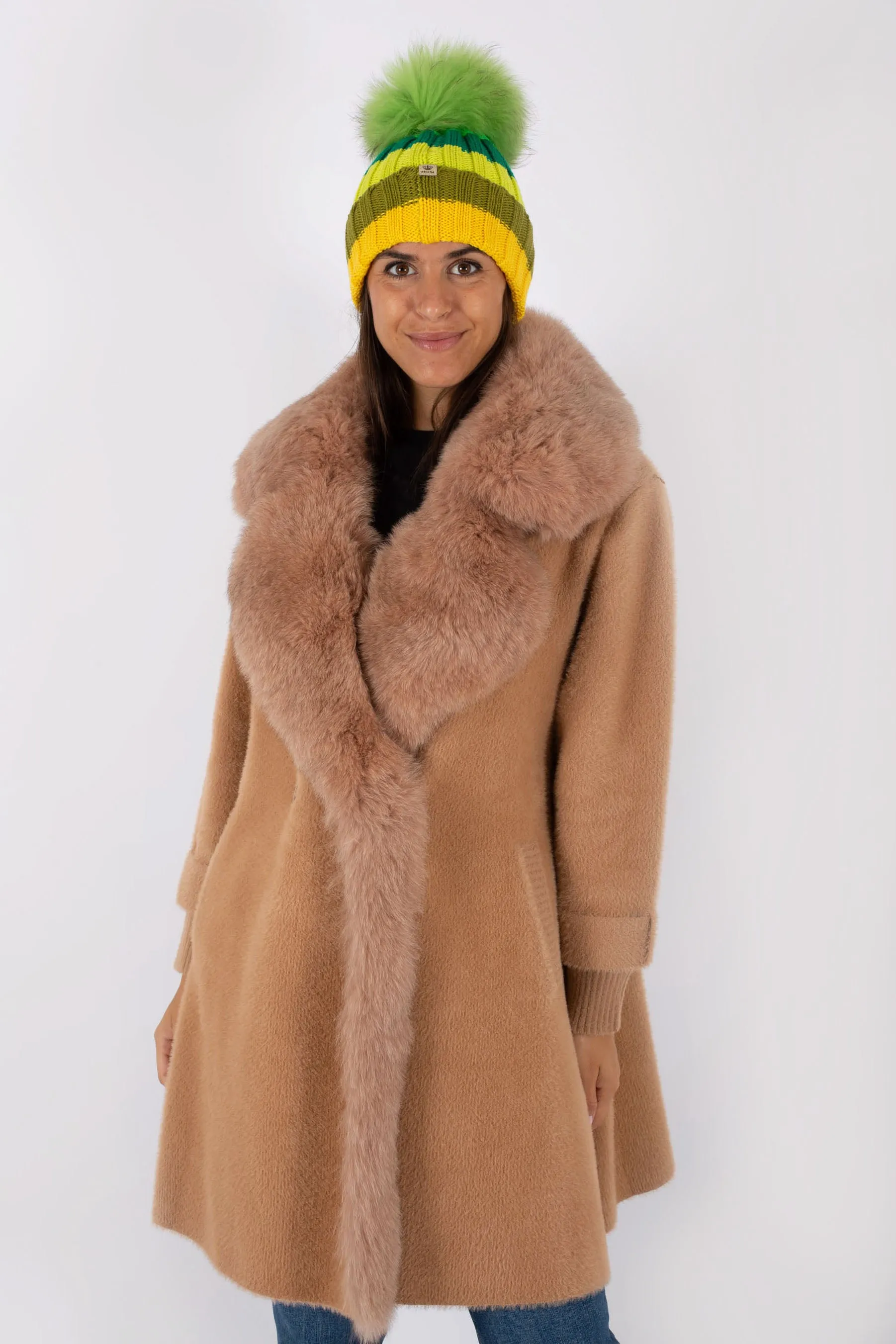 Regina Cuffia Coste Riga Cannettona Verde Donna
