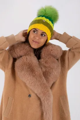 Regina Cuffia Coste Riga Cannettona Verde Donna
