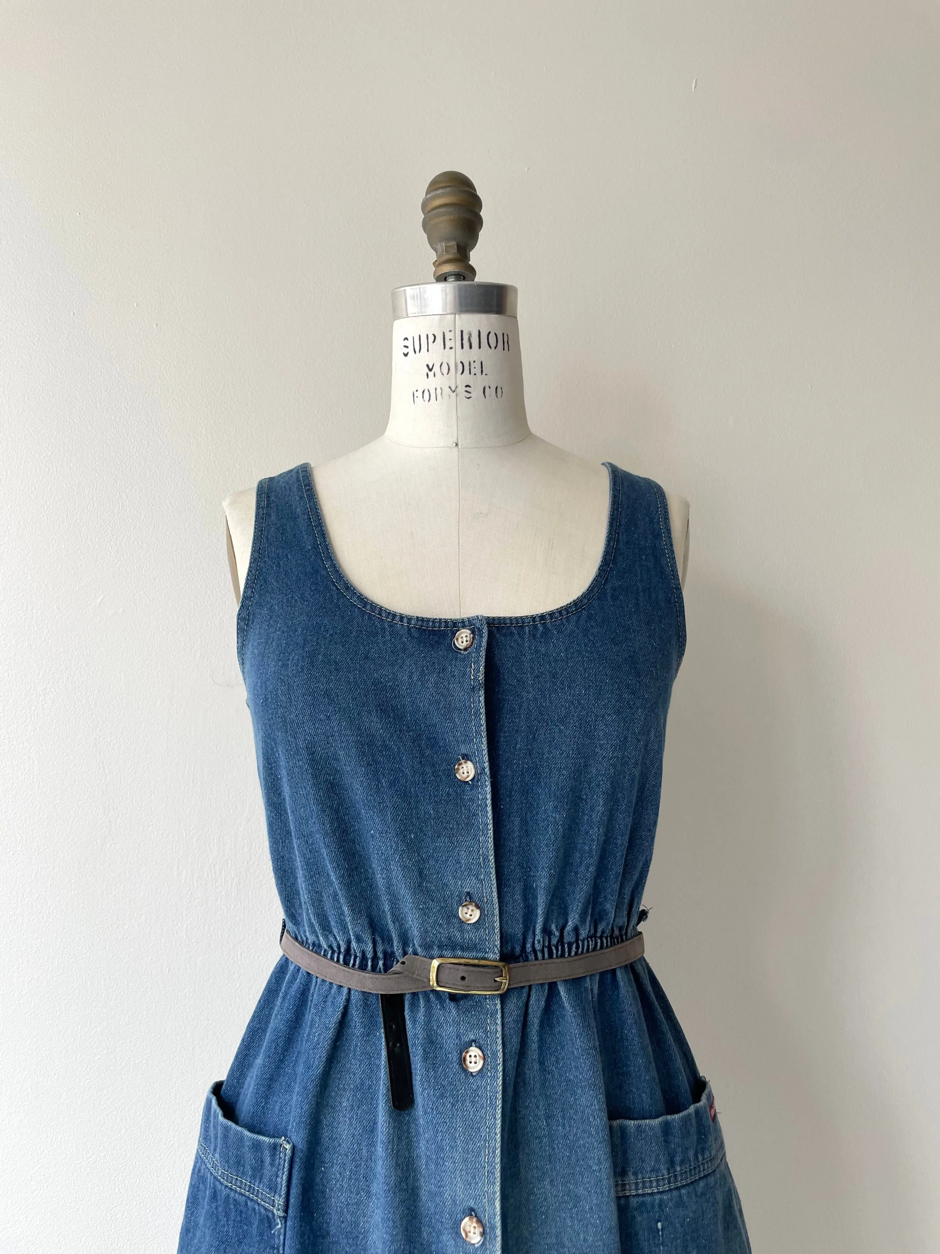 Sasson Denim Jumper Dress | 1970