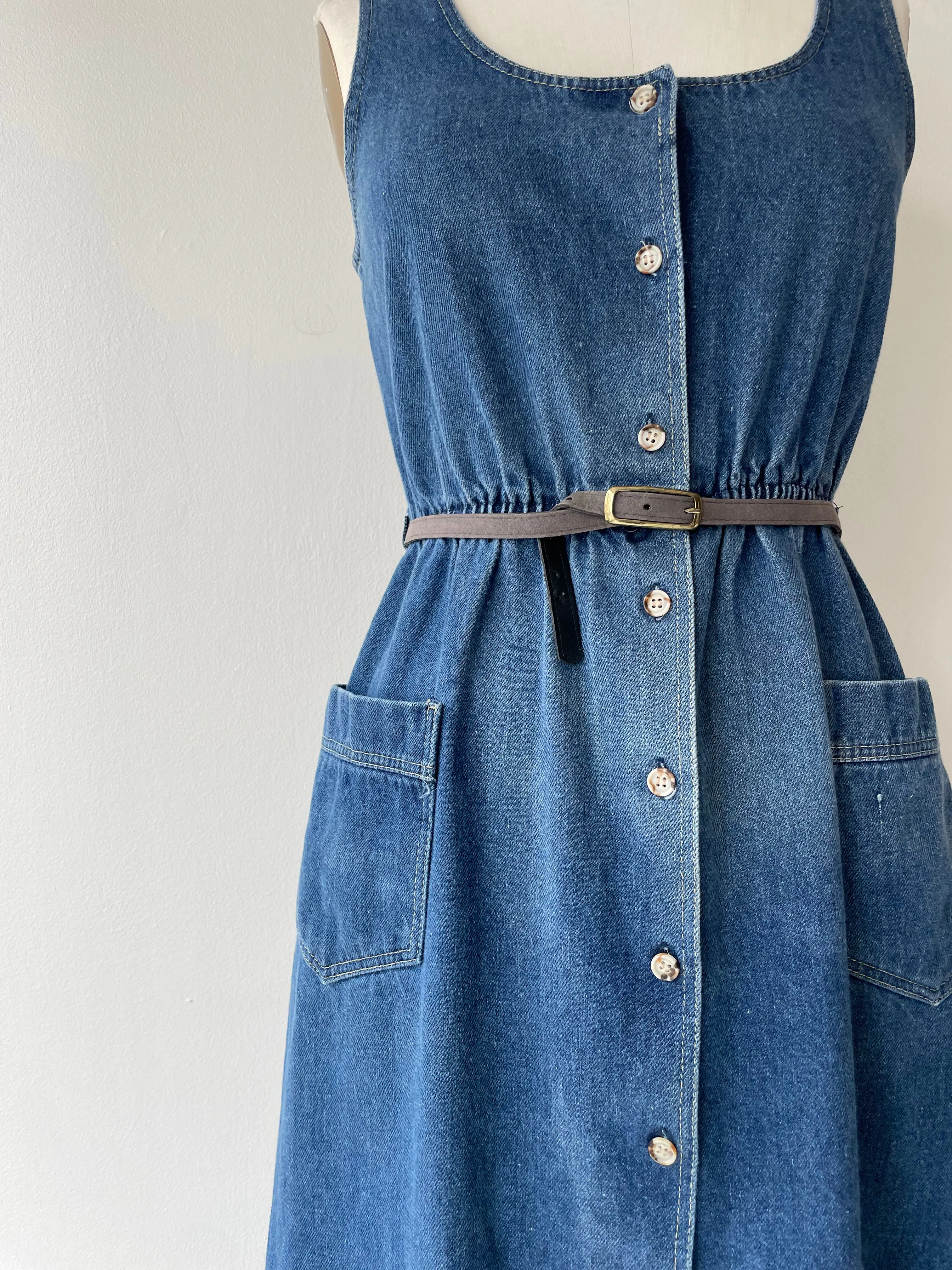 Sasson Denim Jumper Dress | 1970