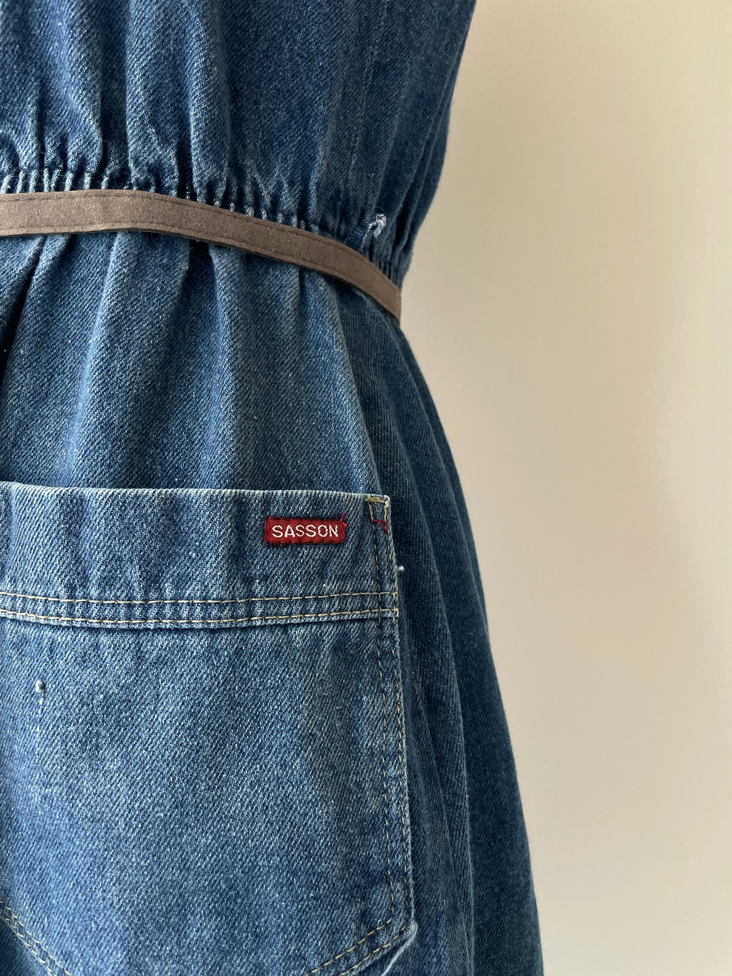 Sasson Denim Jumper Dress | 1970