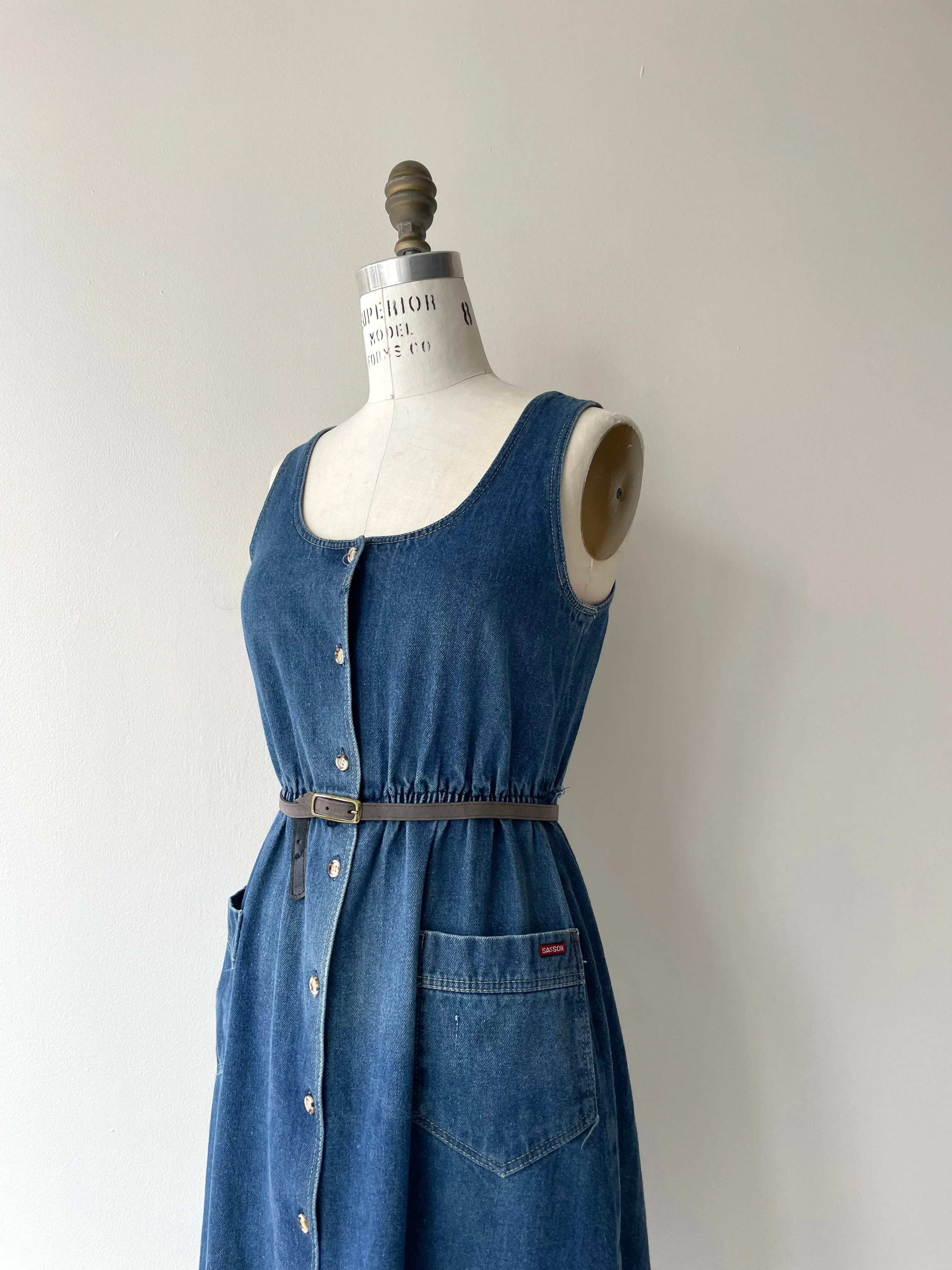 Sasson Denim Jumper Dress | 1970