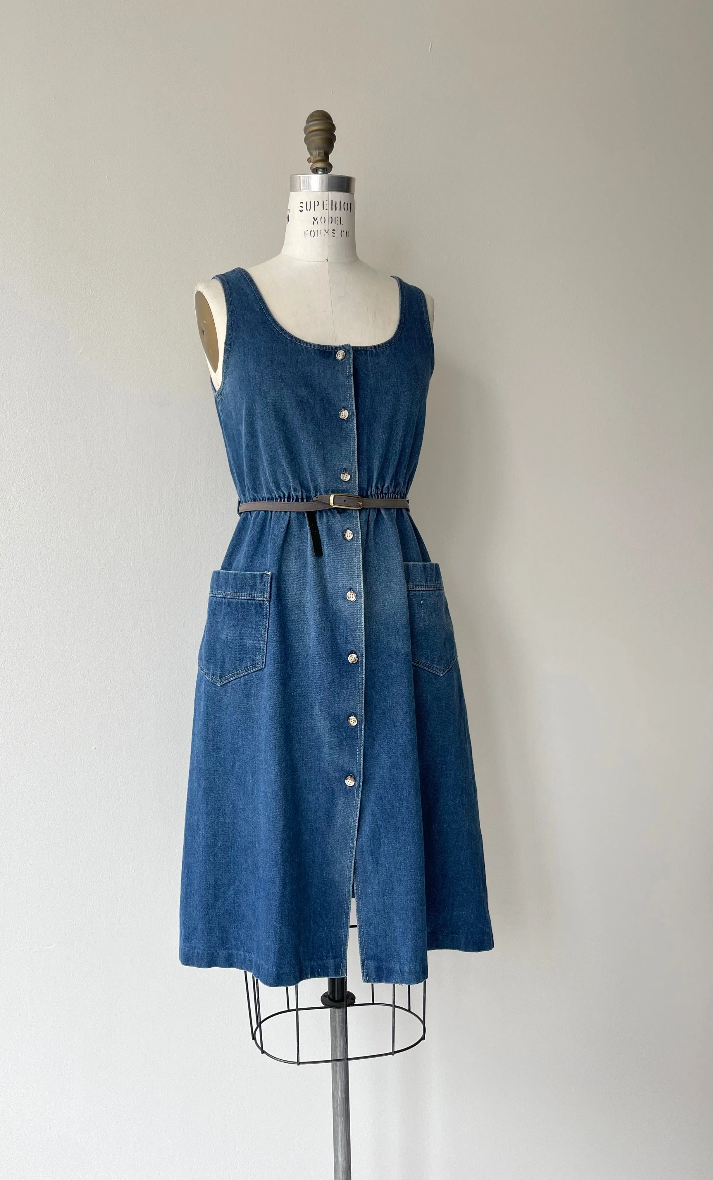 Sasson Denim Jumper Dress | 1970