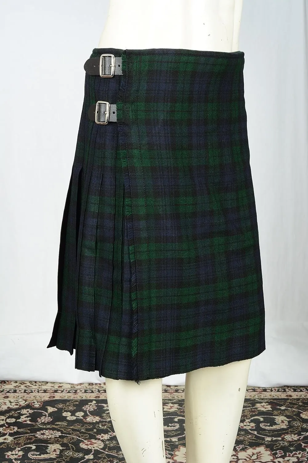 Scottish Black Watch Tartan Kilt FREE Flashes & Kilt Pin