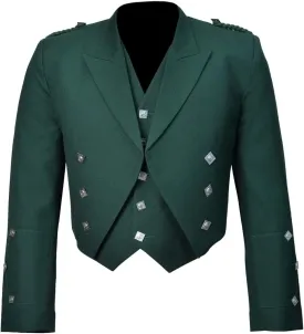 Scottish Prince Charlie Kilt Jacket with Waistcoat/Vest