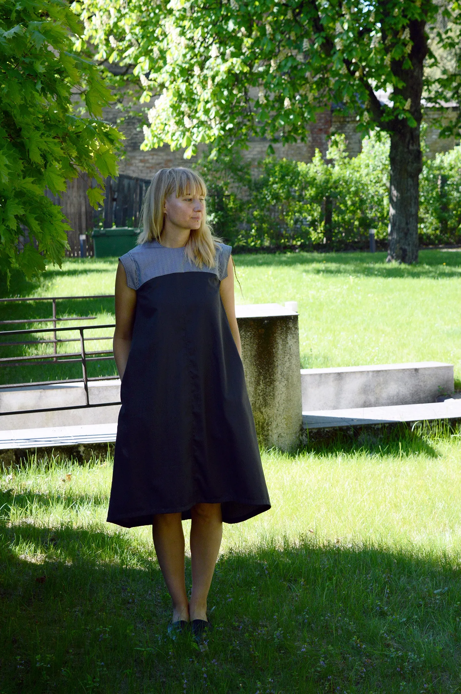 Short sleeve Cute Summer Grey Cotton Dress